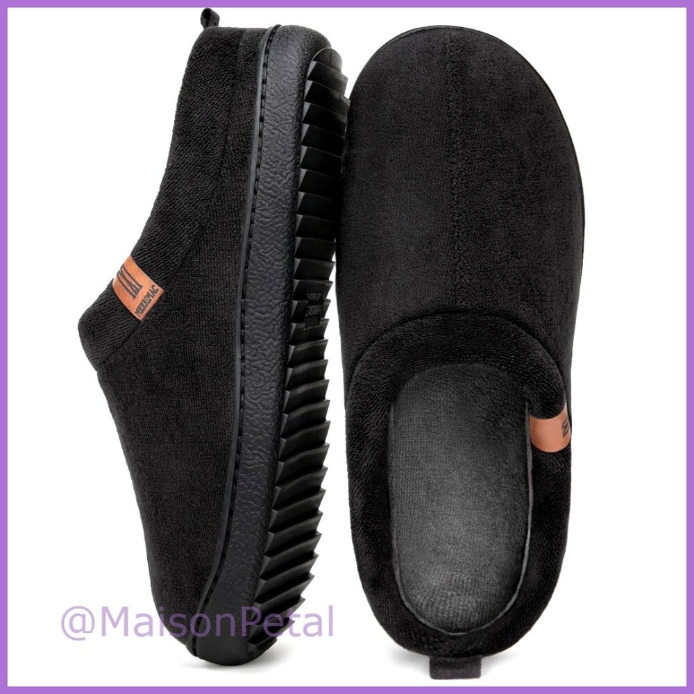 Memory Foam Slip-On Slippers Non-Slip Indoor Outdoor House Shoes